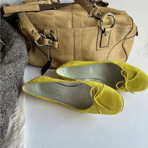 PRIORI Lime Green Suede Kitten Heels - Picture 3 of 15